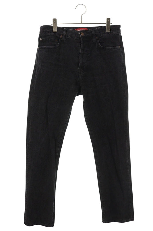 SUPREME Washed Regular Slim Black Jeans Size 30