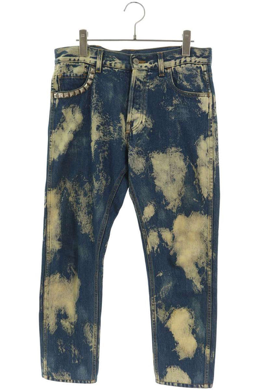GUCCI 17SS Studs Bleached Button Fly Denim Size 30