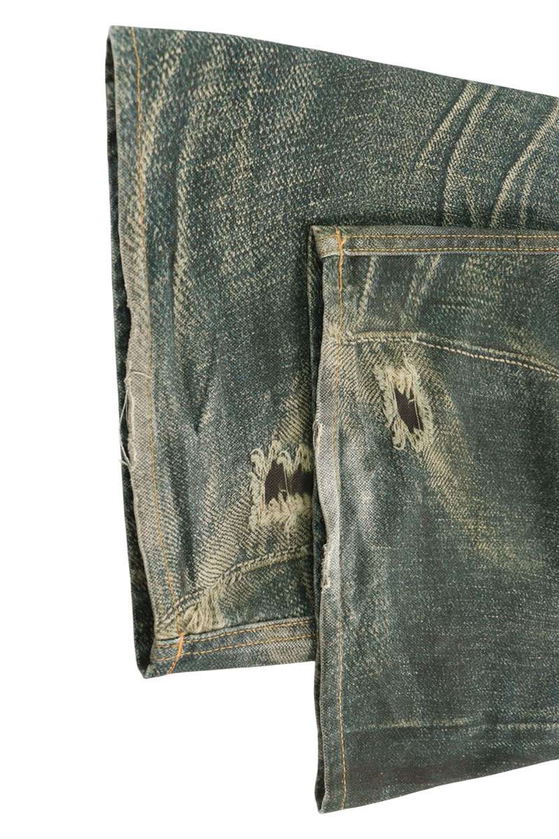 ACNE STUDIOS Keychain Print Baggy Denim Jeans Size 46