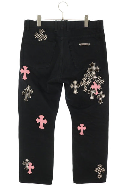 Chrome Hearts JEAN SL FLEURKNEE Cross Patch Denim Size 34