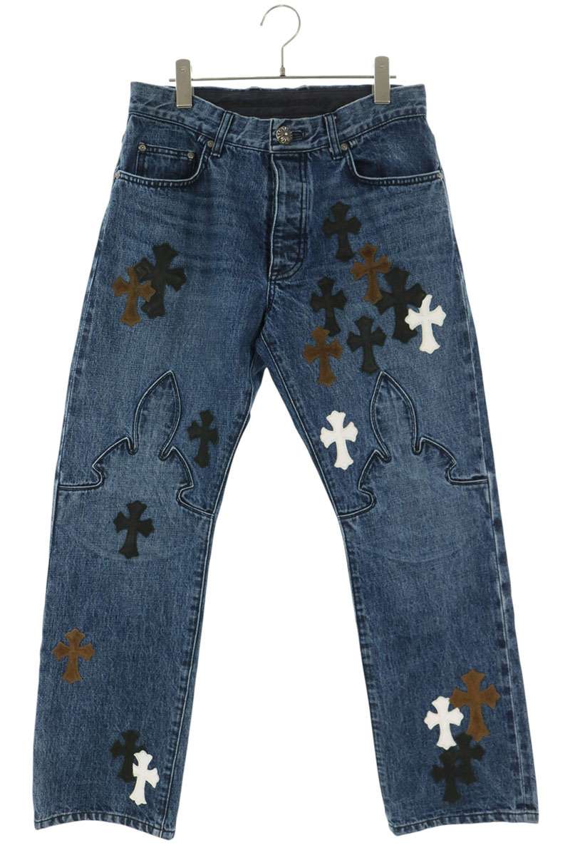 Chrome Hearts JEAN SL FLEURKNEE Denim Size 33