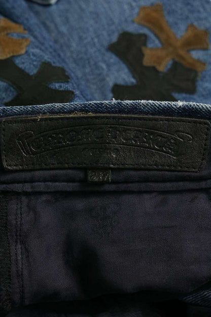 Chrome Hearts JEAN SL FLEURKNEE Denim Size 33