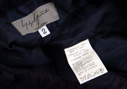 Yohji Yamamoto POUR HOMME Shrunk Wool Pants Navy Size 2