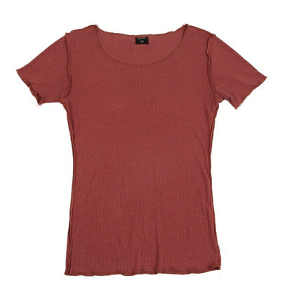 Jean Paul GAULTIER FEMME Inside Out T-Shirt Brick Size 40