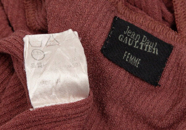 Jean Paul GAULTIER FEMME Inside Out T-Shirt Brick Size 40