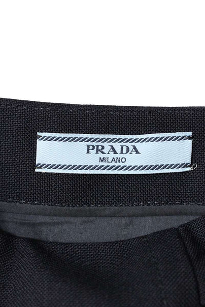PRADA FROM THE RUNWAY Belted Skirt Navy Size 38S