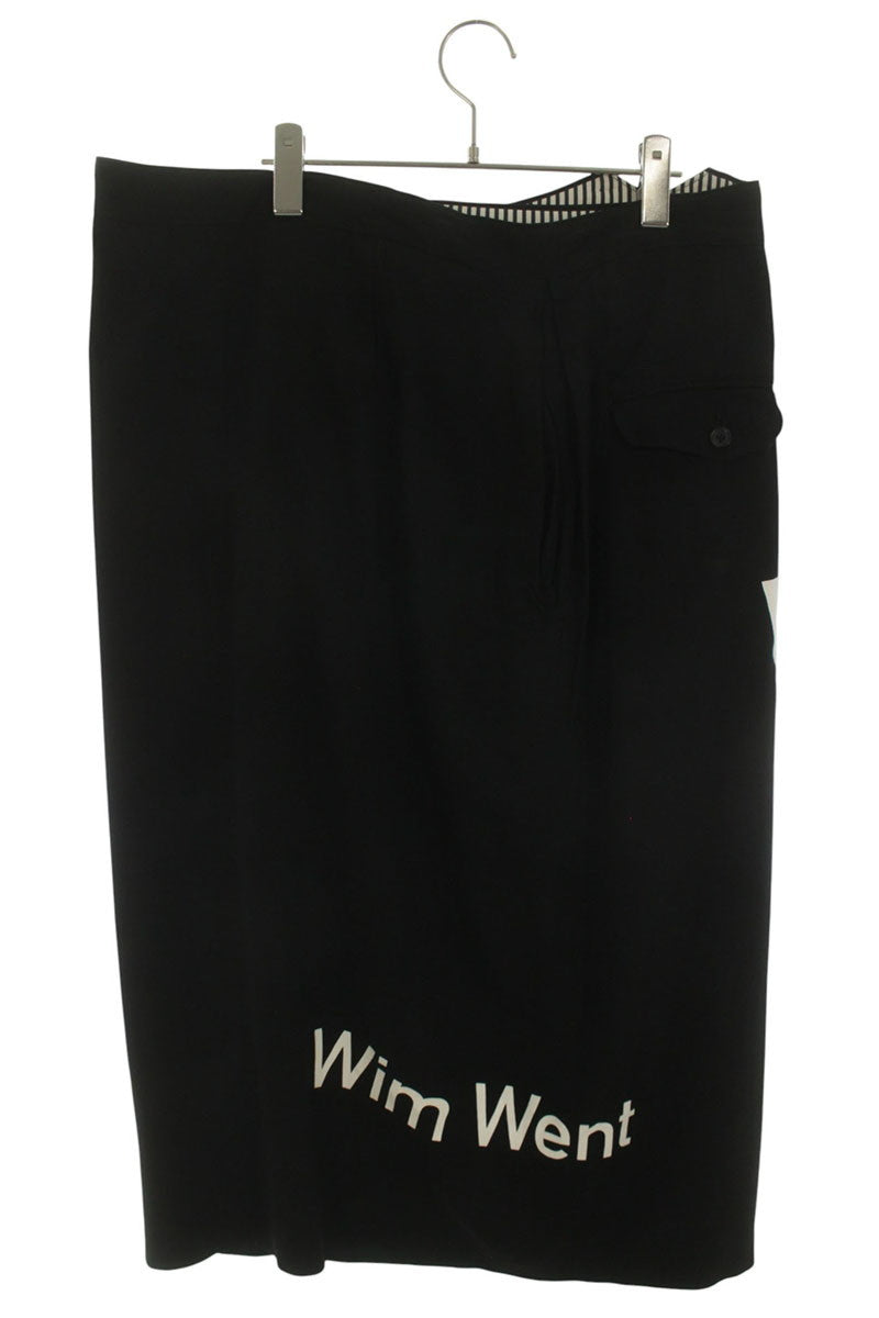 YOHJI YAMAMOTO POUR HOMME Black Message Print Skirt Size 3