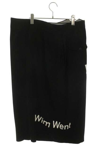YOHJI YAMAMOTO POUR HOMME Black Message Print Skirt Size 3