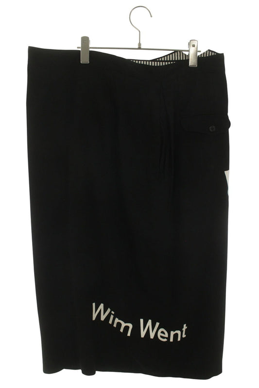 YOHJI YAMAMOTO POUR HOMME Black Message Print Skirt Size 3