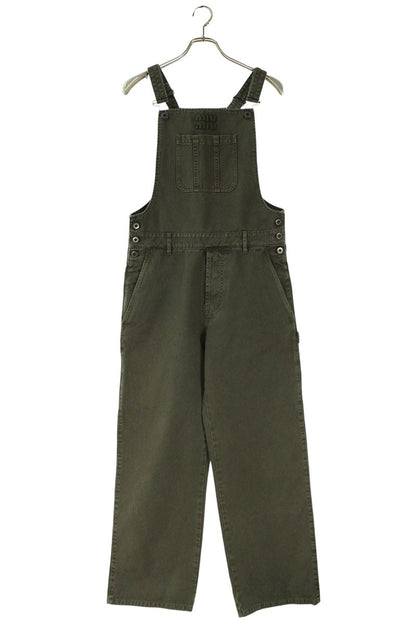 miumiu Garment-Dyed Gabardine Overalls Green Size 38
