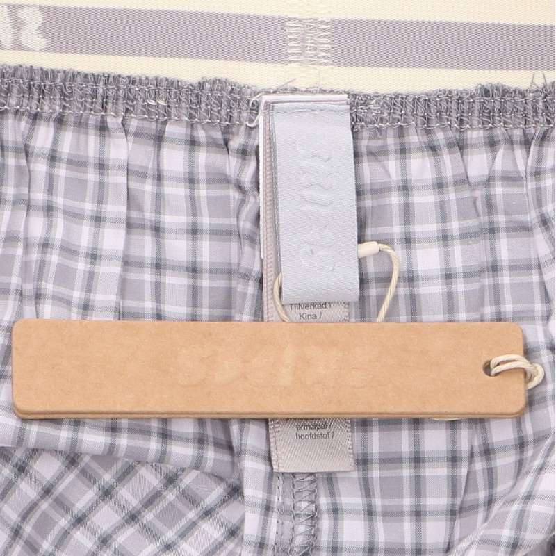 SKIMS Blue & White Check Pattern Trunks Size M