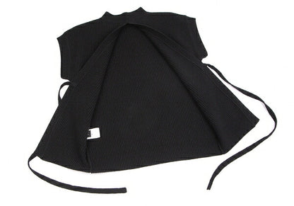 Y's Wool Back Slit Sleeveless Rib Knit Sweater Black Size F