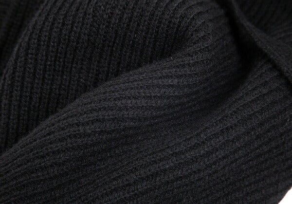 Y's Wool Back Slit Sleeveless Rib Knit Sweater Black Size F