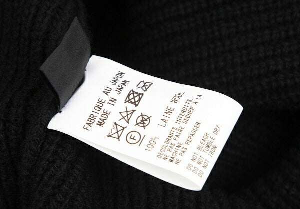 Y's Wool Back Slit Sleeveless Rib Knit Sweater Black Size F