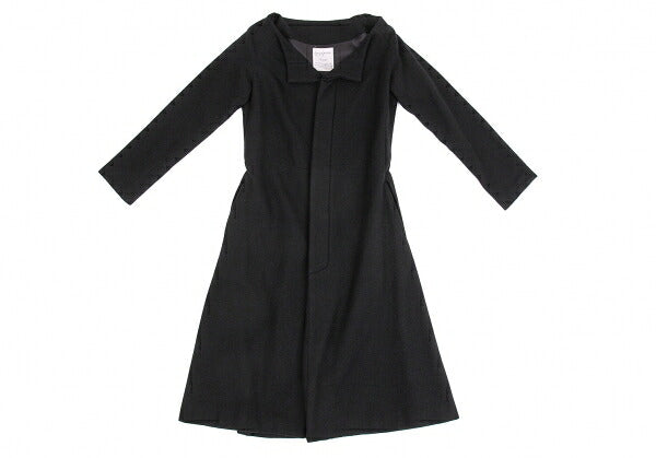 Yohji Yamamoto FEMME Wool Cashmere Fly Coat Black Size 2