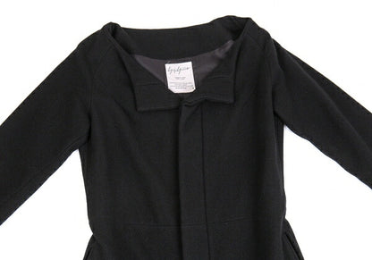 Yohji Yamamoto FEMME Wool Cashmere Fly Coat Black Size 2
