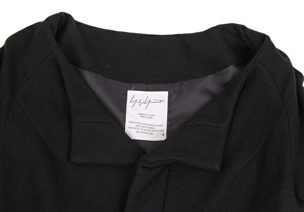 Yohji Yamamoto FEMME Wool Cashmere Fly Coat Black Size 2