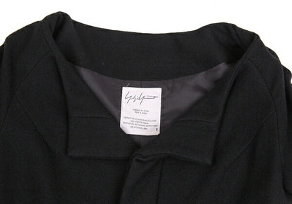 Yohji Yamamoto FEMME Wool Cashmere Fly Coat Black Size 2