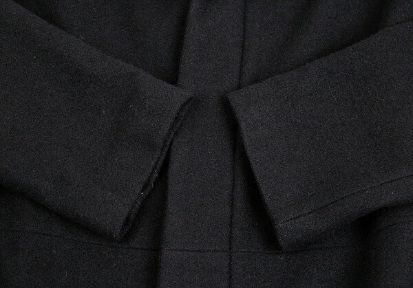 Yohji Yamamoto FEMME Wool Cashmere Fly Coat Black Size 2