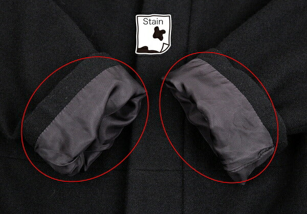 Yohji Yamamoto FEMME Wool Cashmere Fly Coat Black Size 2