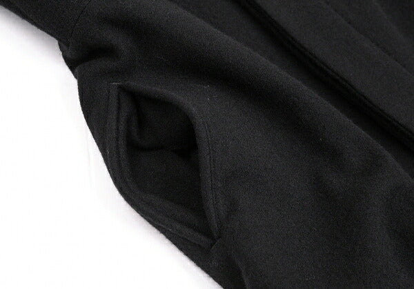 Yohji Yamamoto FEMME Wool Cashmere Fly Coat Black Size 2