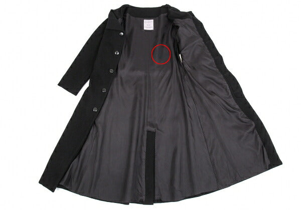Yohji Yamamoto FEMME Wool Cashmere Fly Coat Black Size 2