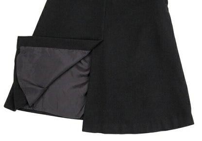 Yohji Yamamoto FEMME Wool Cashmere Fly Coat Black Size 2