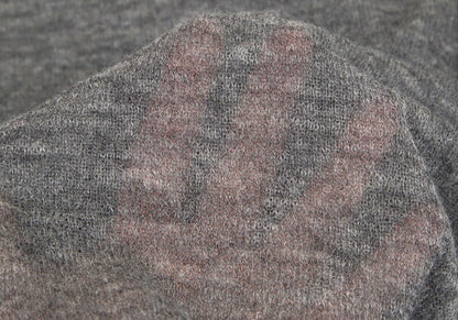 COMME des GARCONS Lace Rubber Print Knit Sweater Gray Size M