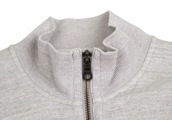 Papas Cotton Poly Logo Embroidered Zip Jacket Gray Size M