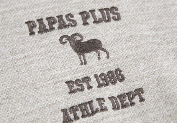 Papas Cotton Poly Logo Embroidered Zip Jacket Gray Size M