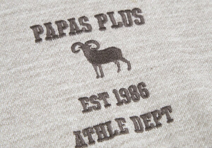 Papas Cotton Poly Logo Embroidered Zip Jacket Gray Size M