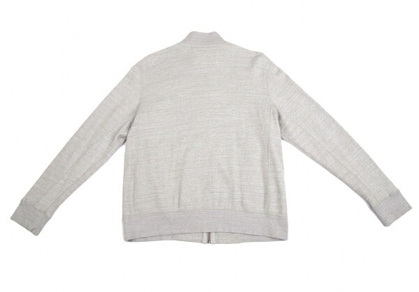 Papas Cotton Poly Logo Embroidered Zip Jacket Gray Size M