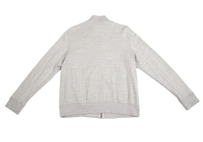 Papas Cotton Poly Logo Embroidered Zip Jacket Gray Size M