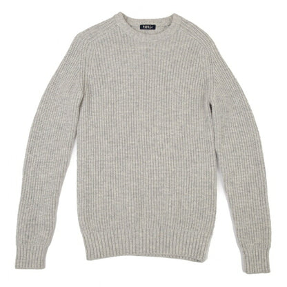 Papas Wool Elbow Patch Low Gauge Sweater Gray Size S