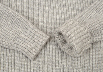 Papas Wool Elbow Patch Low Gauge Sweater Gray Size S