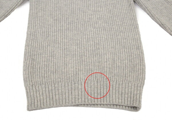 Papas Wool Elbow Patch Low Gauge Sweater Gray Size S