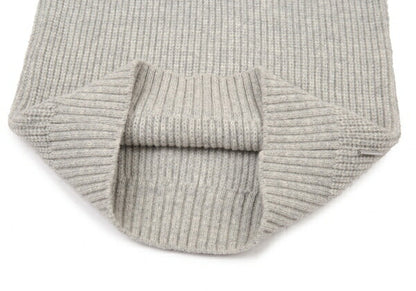 Papas Wool Elbow Patch Low Gauge Sweater Gray Size S