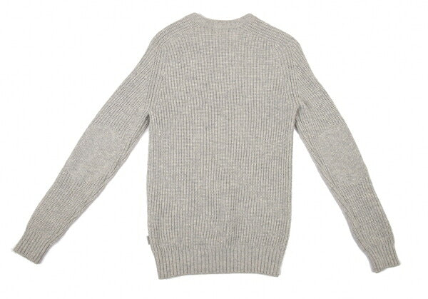 Papas Wool Elbow Patch Low Gauge Sweater Gray Size S