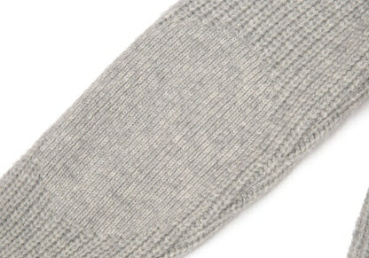 Papas Wool Elbow Patch Low Gauge Sweater Gray Size S