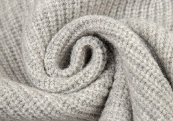 Papas Wool Elbow Patch Low Gauge Sweater Gray Size S