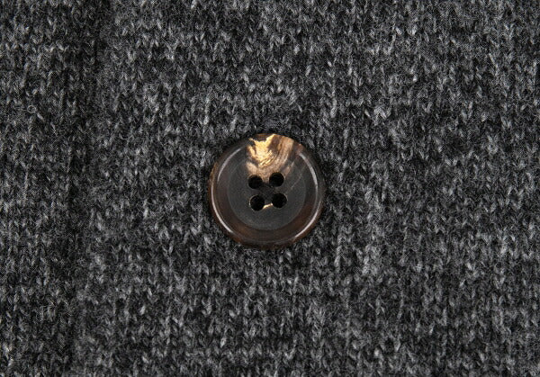 Papas Wool Rib Knit Collar Jacket Gray Size M