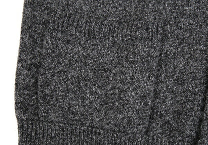 Papas Wool Rib Knit Collar Jacket Gray Size M