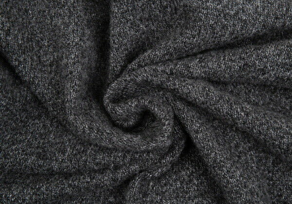 Papas Wool Rib Knit Collar Jacket Gray Size M