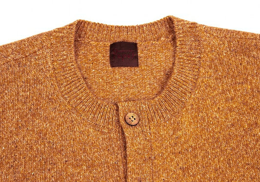 Papas Silk Blend Nep Logo Embroidered Vest Brown Size 48M