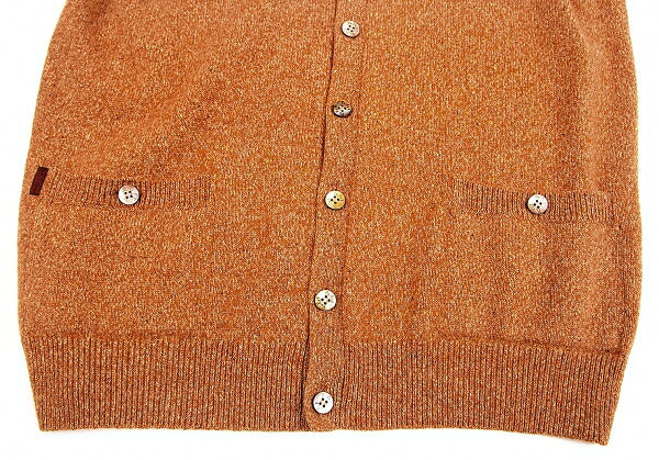 Papas Silk Blend Nep Logo Embroidered Vest Brown Size 48M