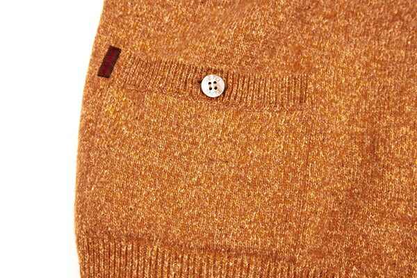 Papas Silk Blend Nep Logo Embroidered Vest Brown Size 48M