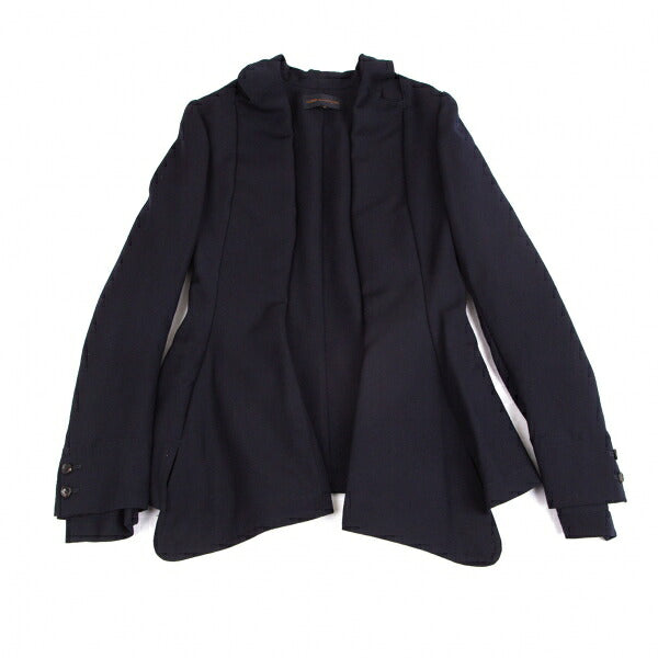 COMME des GARCONS Wool Gabardine Layered Jacket Blue Size M