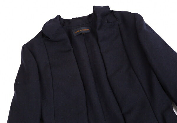 COMME des GARCONS Wool Gabardine Layered Jacket Blue Size M