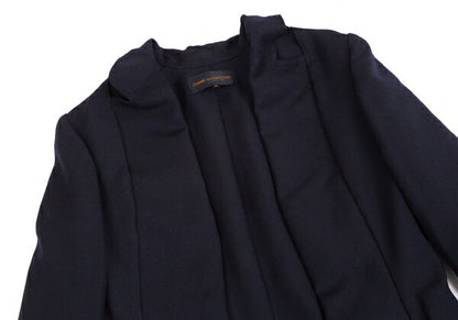 COMME des GARCONS Wool Gabardine Layered Jacket Blue Size M