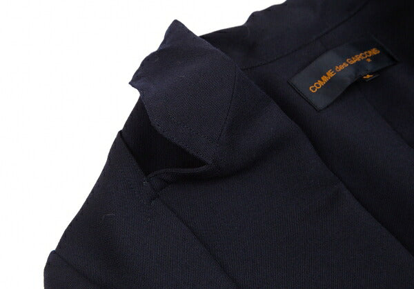 COMME des GARCONS Wool Gabardine Layered Jacket Blue Size M